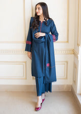 MARINA 3PC EMBROIDERED DRESS EMBROIDERED SHAWL ZM_1060