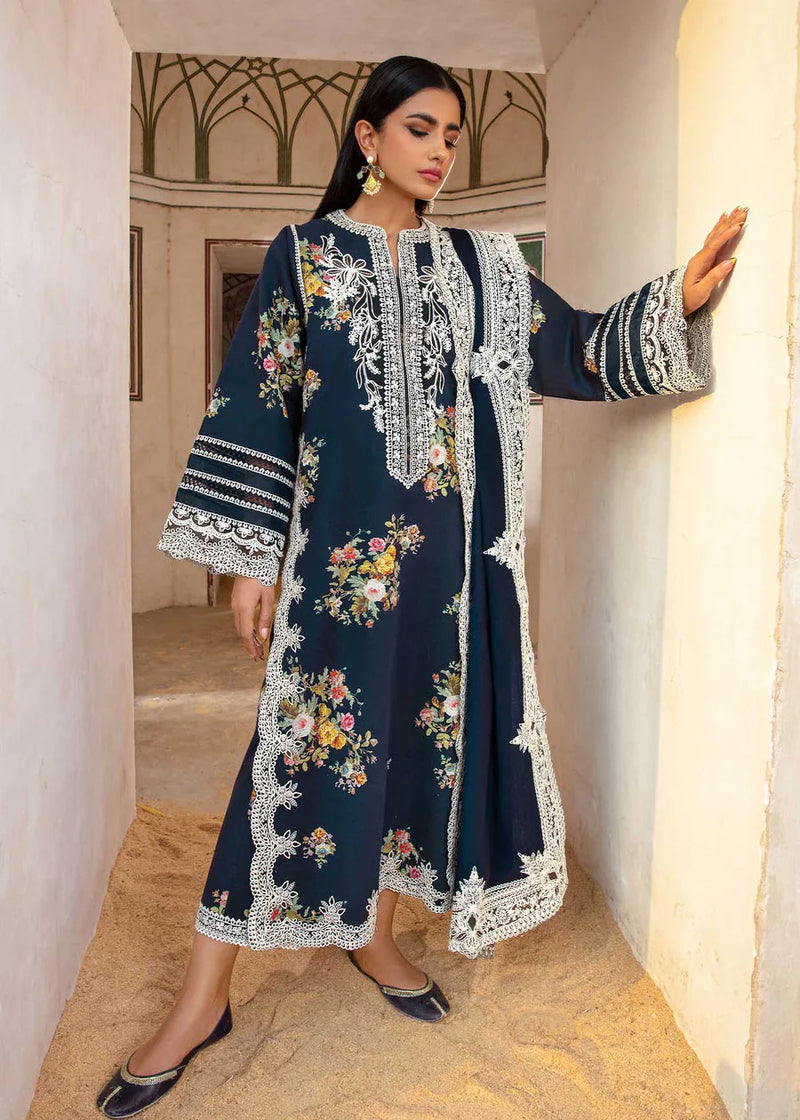 MARINA 3PC EMBROIDERED DRESS WITH EMBROIDERED SHAWL ZM_1102