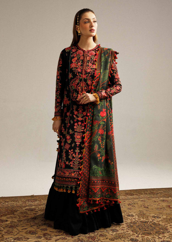 MARINA 3PC EMBROIDERED DRESS DIGITAL PRINTED SHAWL ZM_1010