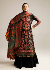 MARINA 3PC EMBROIDERED DRESS DIGITAL PRINTED SHAWL ZM_1010