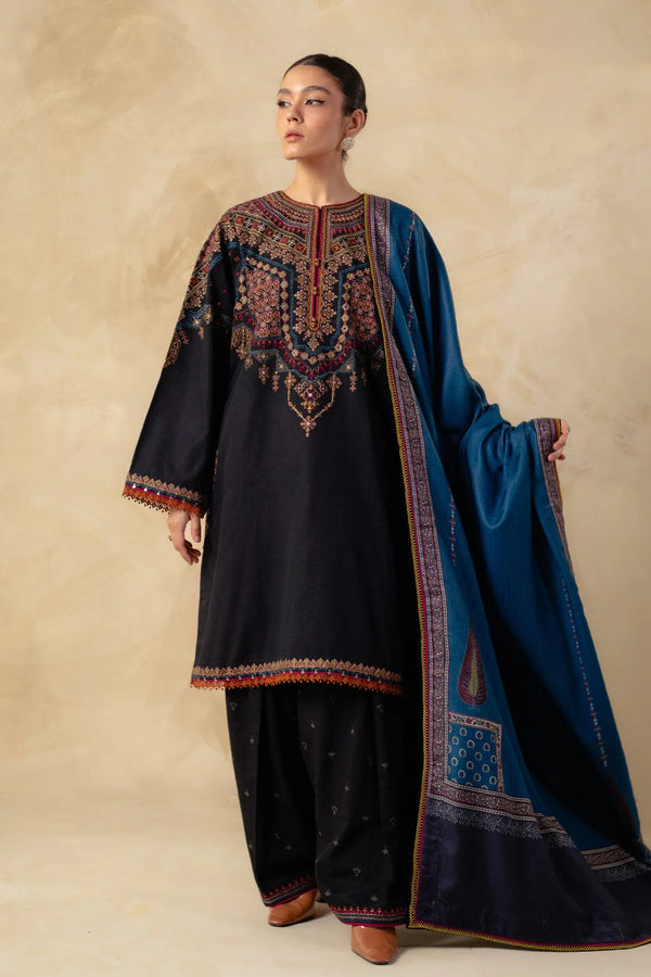 MARINA 3PC EMBROIDERED DRESS EMBROIDERED SHAWL ZM_1019