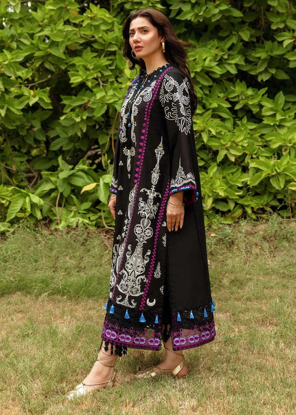 KHADDER 3PC EMBROIDERED DRESS DIGITAL PRINTED SHAWL ZM_1025