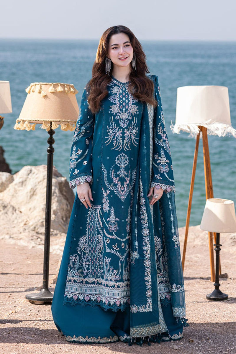 MARINA 3PC EMBROIDERED SHIRT WITH EMBROIDERED SHAWL ZM_1090