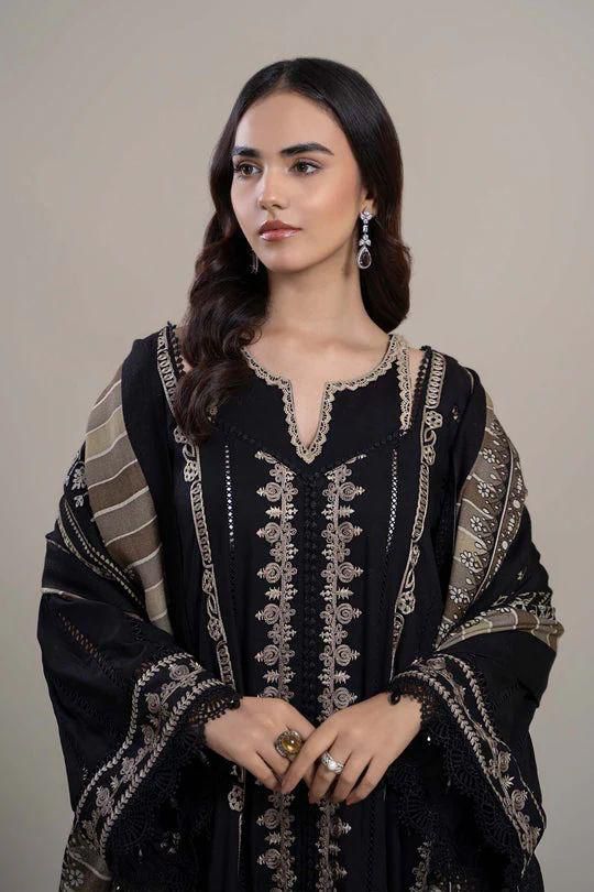 EMBROIDERED 3PC DRESS DIGITAL PRINTED SHAWL ZM_1098