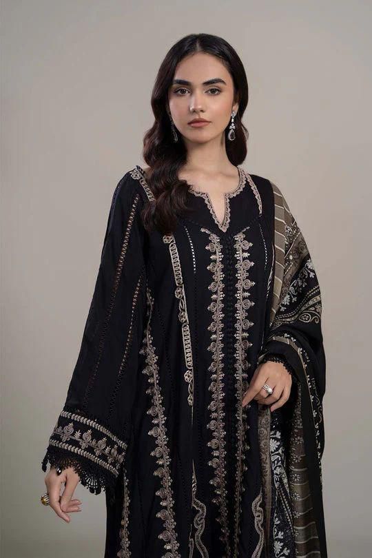 EMBROIDERED 3PC DRESS DIGITAL PRINTED SHAWL ZM_1098