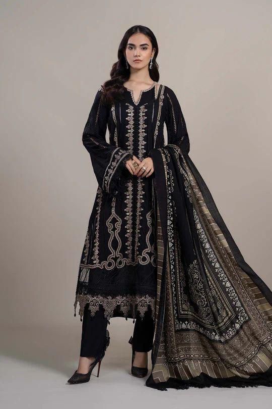 EMBROIDERED 3PC DRESS DIGITAL PRINTED SHAWL ZM_1098