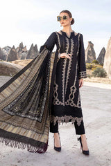 KHADDER 3PC EMBROIDERED DRESS DIGITAL PRINTED SHAWL ZM_1050