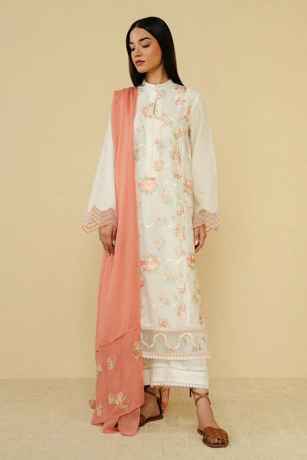 MARINA 3PC EMBROIDERED DRESS EMBROIDERED SHAWL ZM_1035