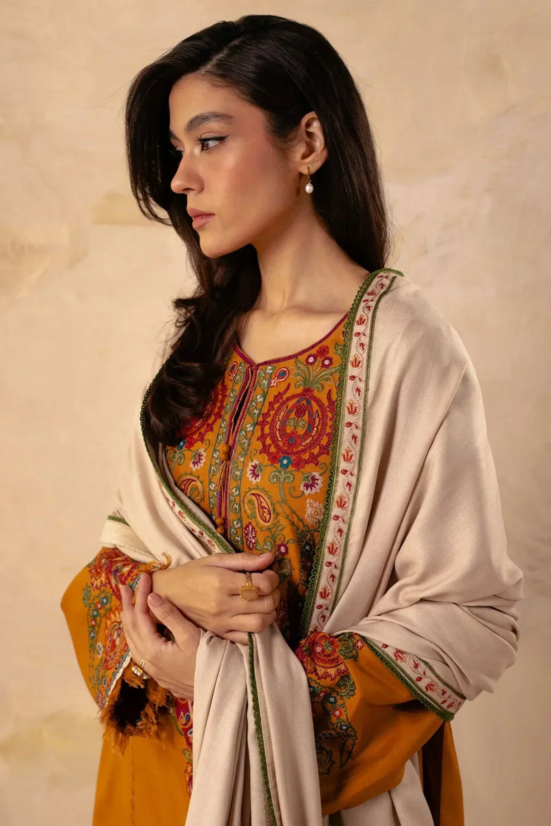 MARINA 3PC EMBROIDERED DRESS EMBROIDERED SHAWL ZM_1031