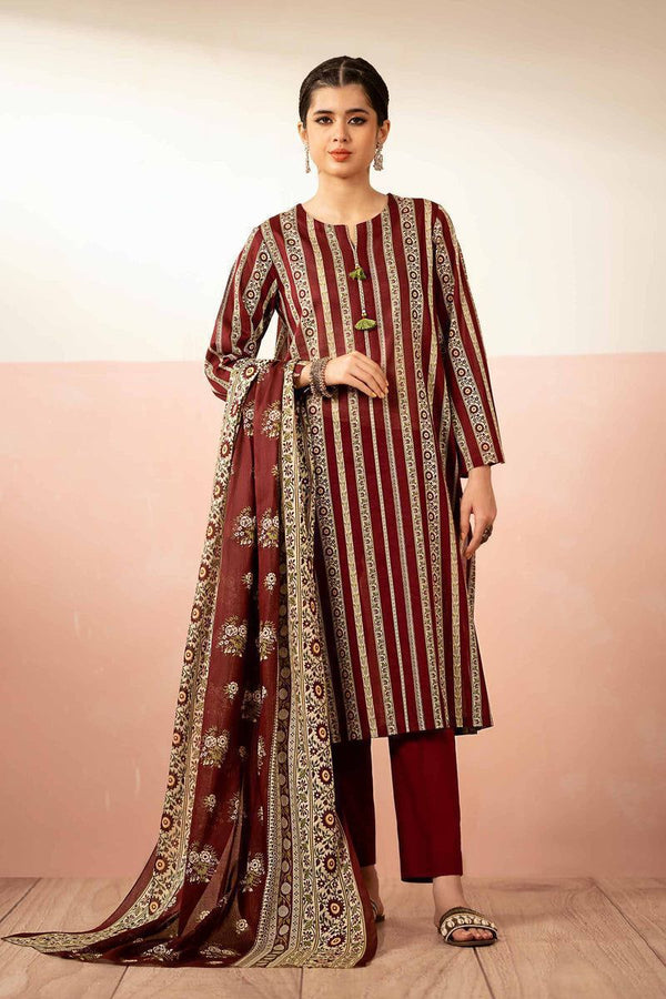 3PC KARANDI PRINTED SHIRT WITH KARANDI PRINTED DUAPTTA AND TROUSER ZM_1059