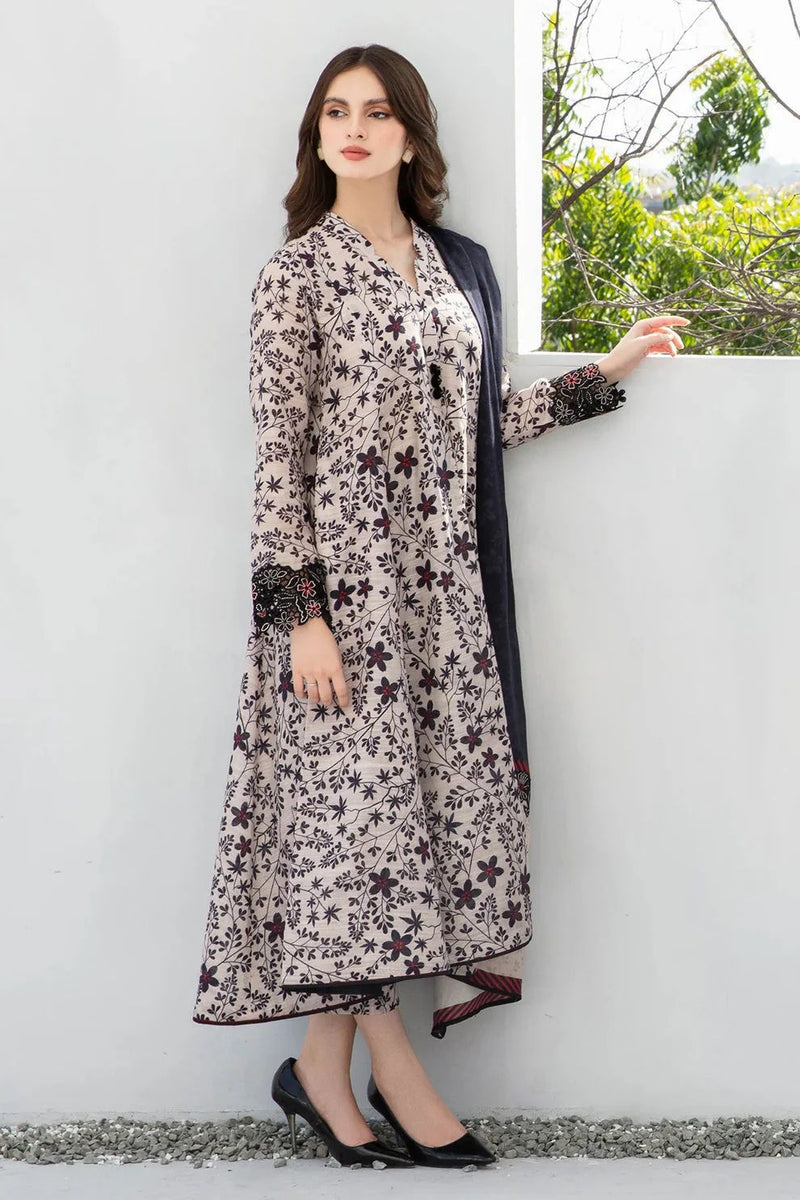 3PC KARANDI PRINTED SHIRT WITH KARANDI PRINTED DUAPTTA AND TROUSER ZM_1060