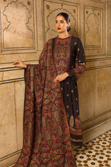 MARINA 3pc EMBROIDERED DRESS WITH EMBROIDERED SHAWL ZM_1103