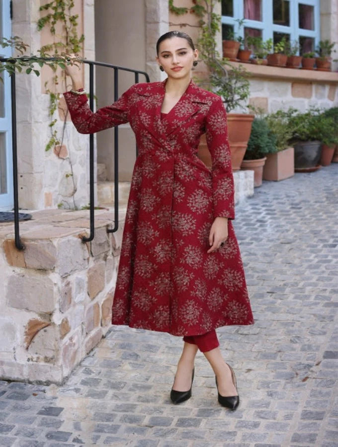 MARINA 3PC EMBROIDERED DRESS EMBROIDERED SHAWL ZM_1043