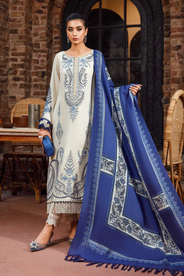 KHADDER 3PC EMBROIDERED DRESS DIGITAL PRINTED SHAWL ZM_1028