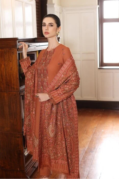 MARINA 3PC EMBROIDERED DRESS EMBROIDERED SHAWL ZM_1013