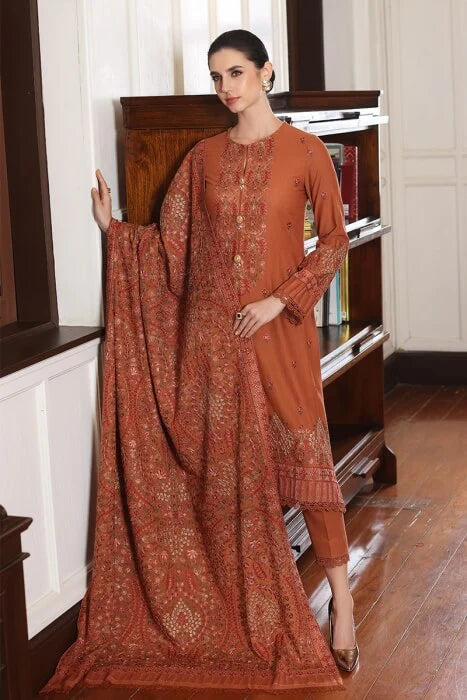 MARINA 3PC EMBROIDERED DRESS EMBROIDERED SHAWL ZM_1013